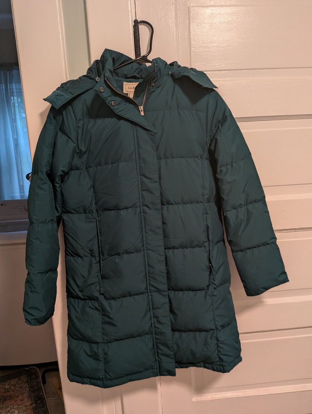 L.L. Bean Long Puffer Coat with Hood